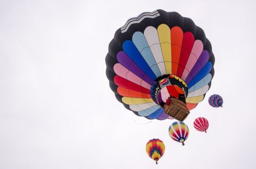 hot air balloons colorful floating