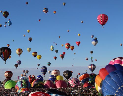 hot air balloons floating fun