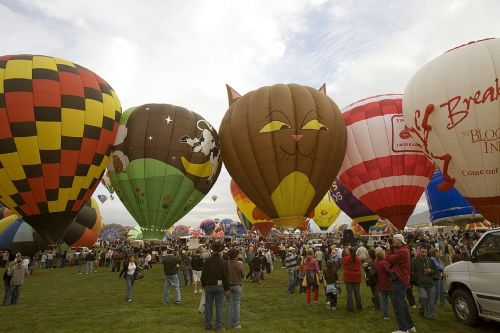 hot air balloons festival colorful