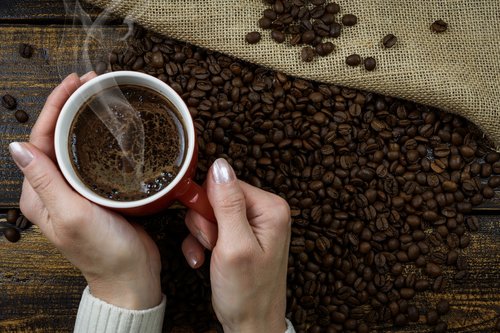 hot coffee  coffee mug  woman