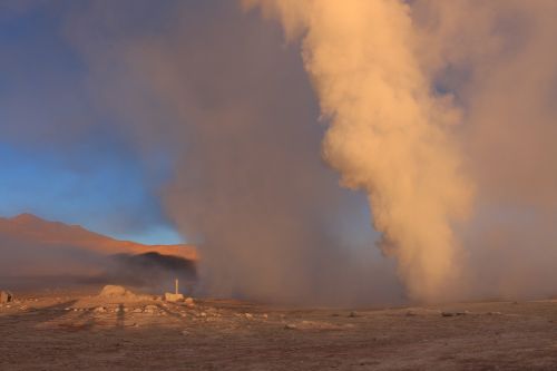 hot source steam volcanic
