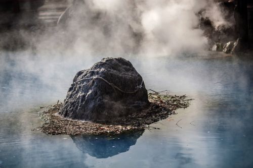 hot spring rock water