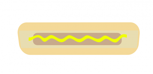 hotdog bun mustard