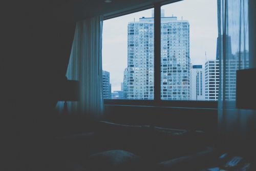 hotel bedroom window