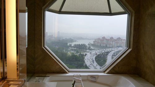 hotel  window  skyline