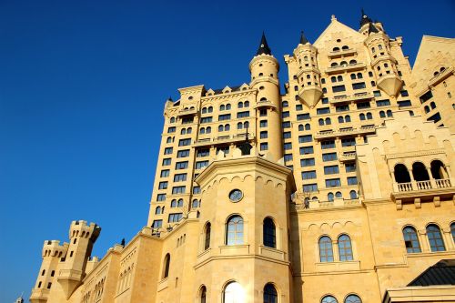 hotel castle blue sky