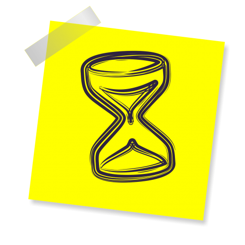 hourglass sign icon