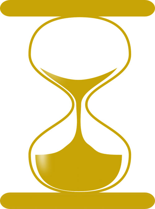 hourglass time gold