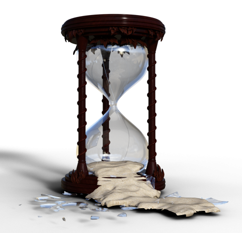 hourglass flow of time broken