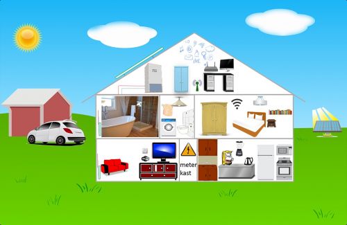 infographic house electricity