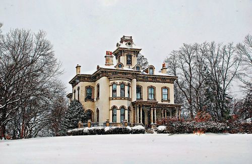 house winter snow