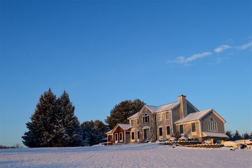 house snow morning