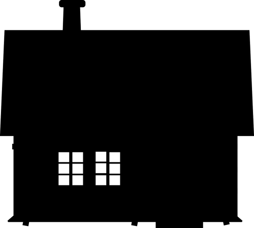 house silhouette windows