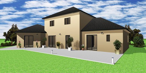 house  3d  render