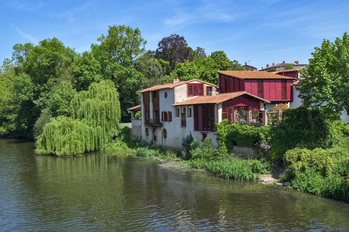 house  river  tree