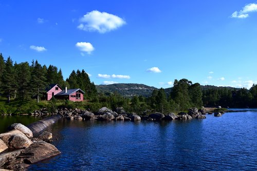 house  river  nature