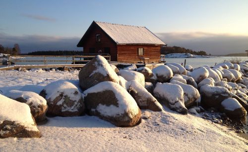 house winter north uppland