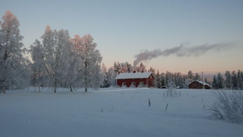 house winter snow