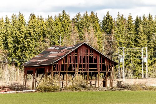 house deserted house barn