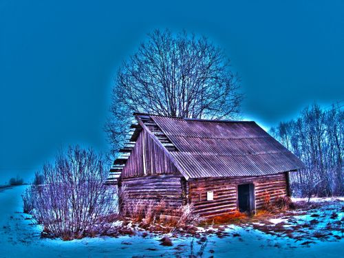 house winter snow