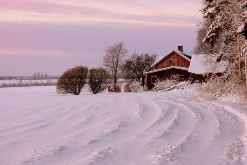 house winter snow