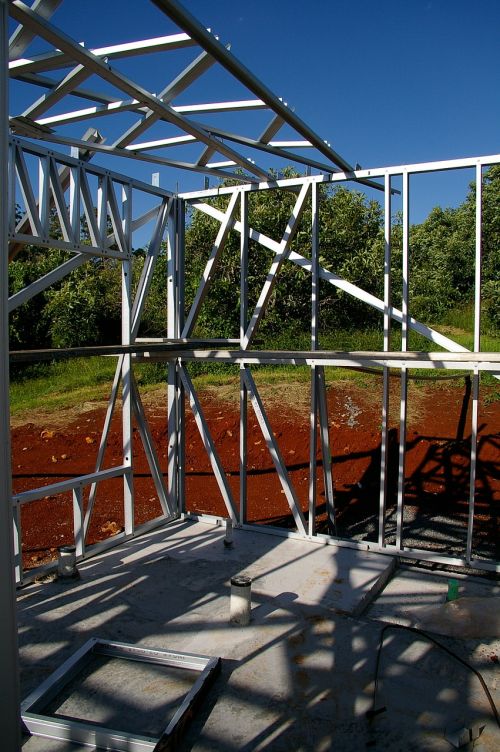 house building building steel frame