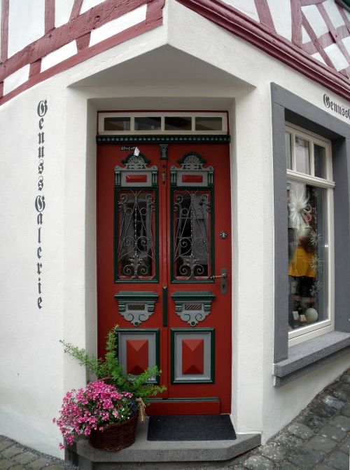 house entrance wood door