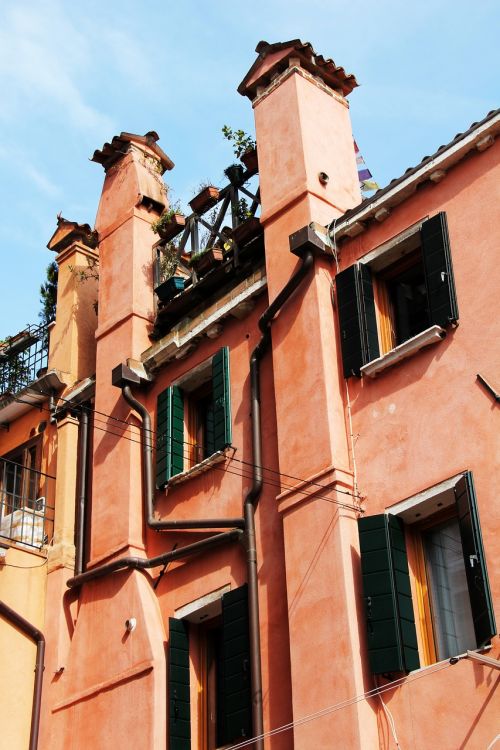 house facade red architecture