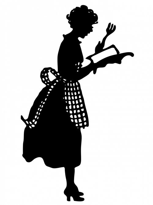 Housewife With Cook Book