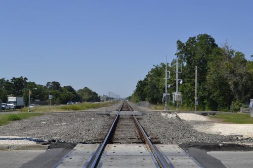 houston texas rail road signal rail road crossing tracks
