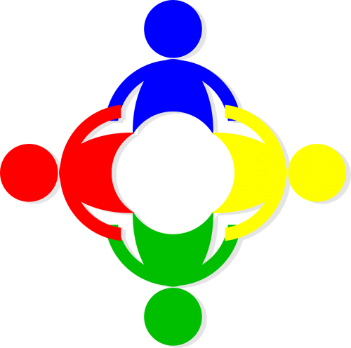 human chain emblem logo