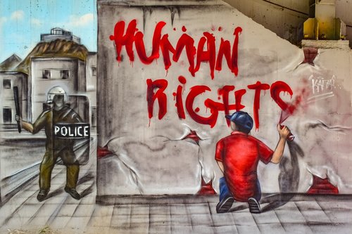 human rights  graffiti  wall