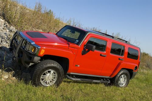 hummer red truck