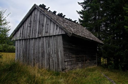 hut home wood