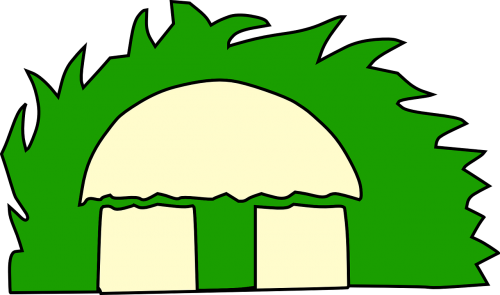 hut building green