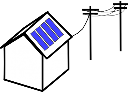 hut electrified solar panels
