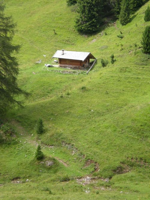 hut mountain grass