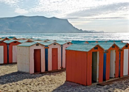 huts beach seaside