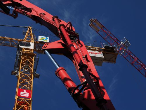 hydraulic site construction cranes