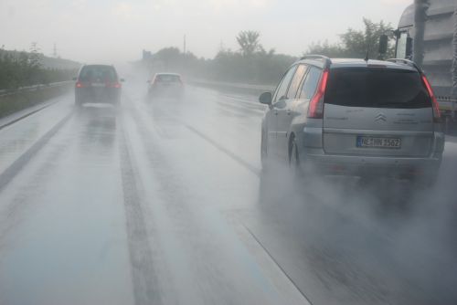 hydroplaning highway germany