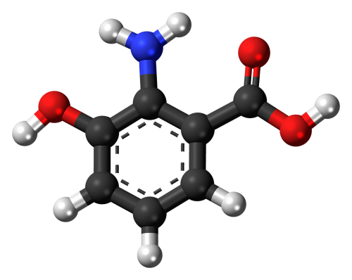 hydroxyanthranilic acid molecule chemistry