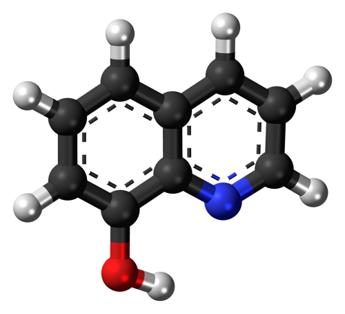 hydroxyquinoline molecule model