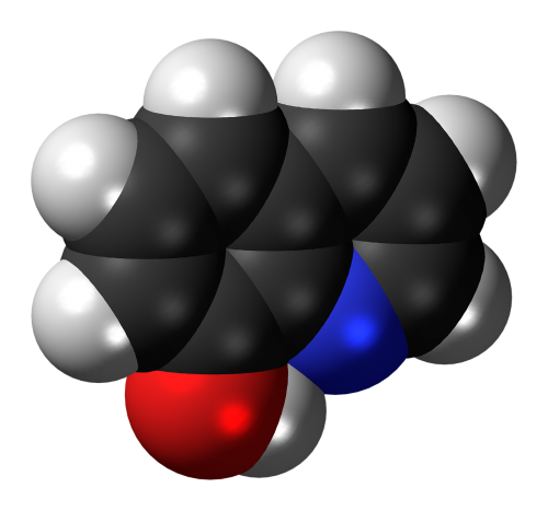 hydroxyquinoline molecule model