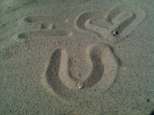 I Love You Sand Art