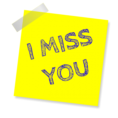 i miss you reminder post note