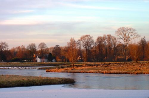 ice winter sunset