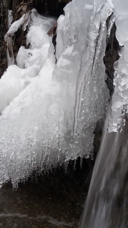 ice frozen waterfall