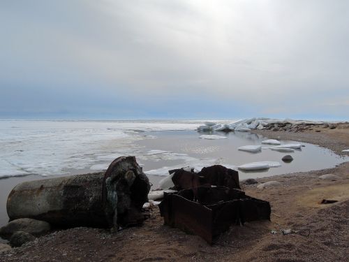 ice old wharf rusty