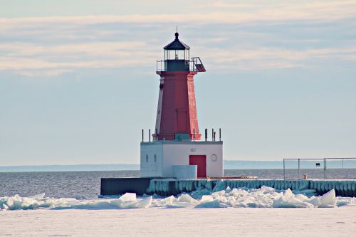 ice lighthouse lake