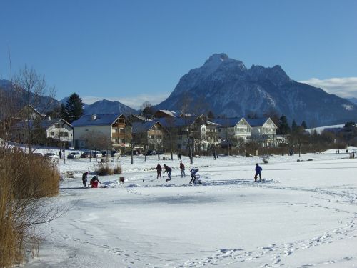ice skating hop on the lake